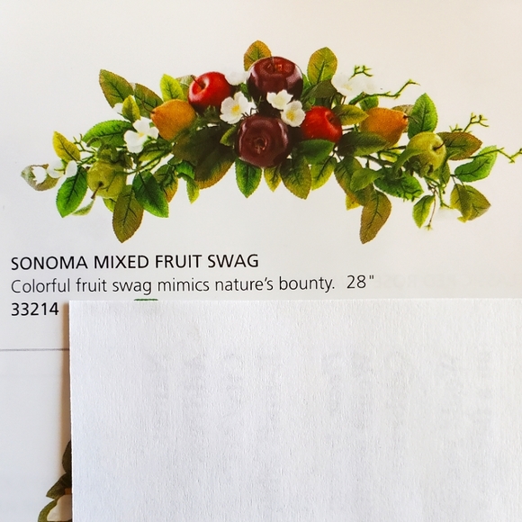 Sonoma fruit swag New Home Interiors Artificial fruit f;oral apples pears 28" - Picture 12 of 13